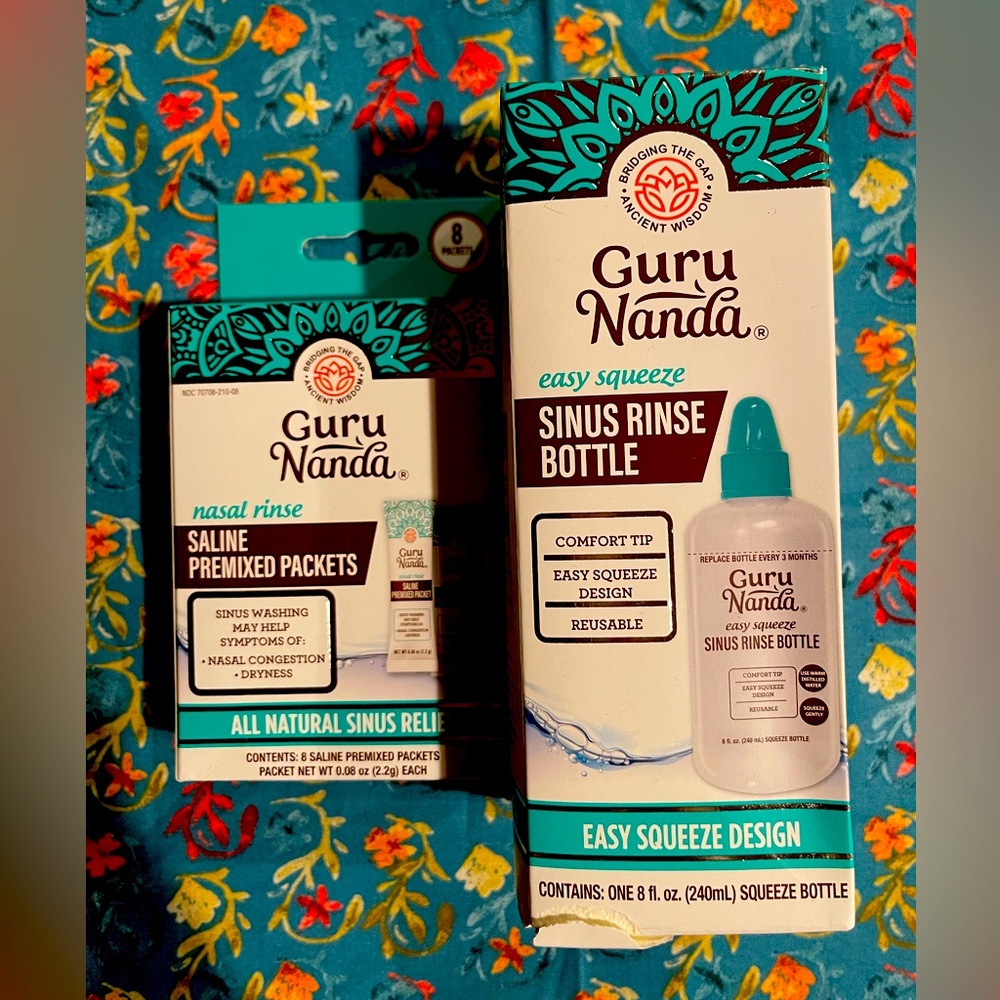 Guru Nanda - Sinus Rinse - bottle - packets - NWB